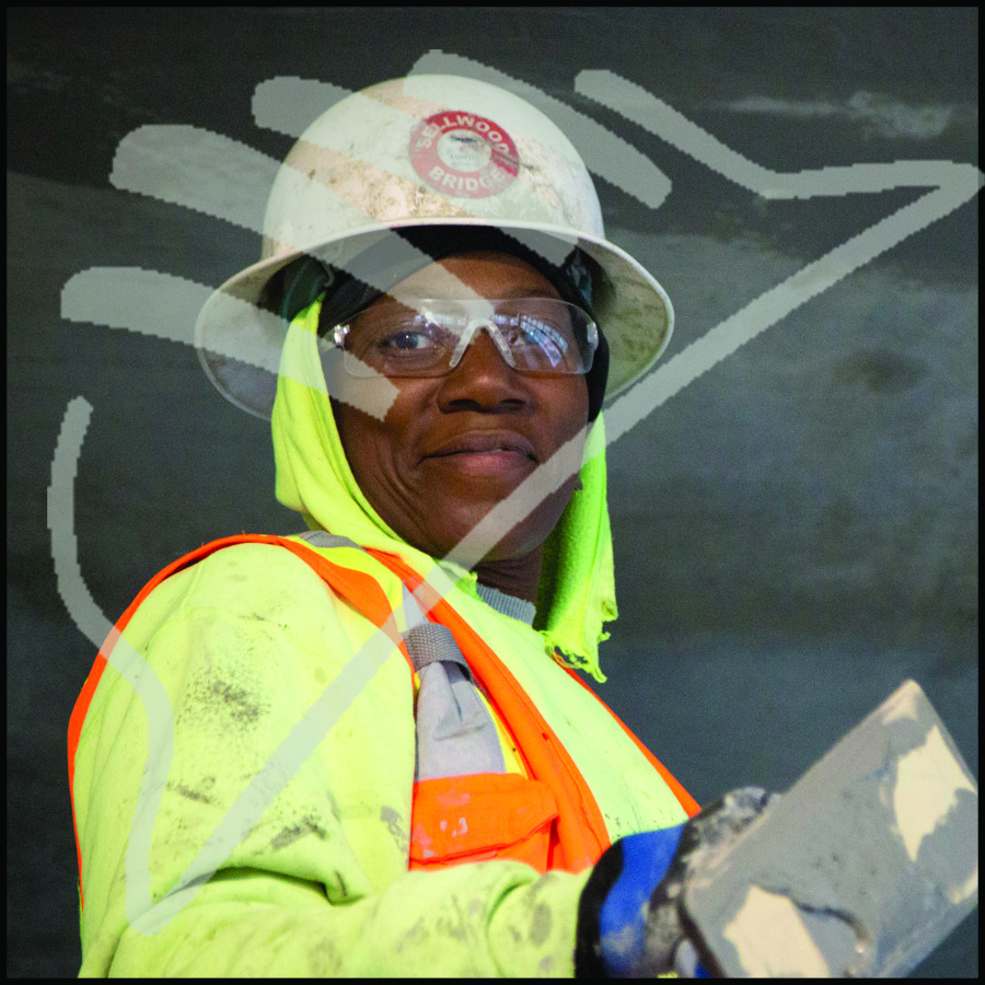 Woman Cement Mason Worker